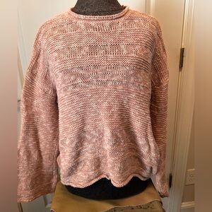 Juniors Cropped Sweater Easel Brand Size L Peach